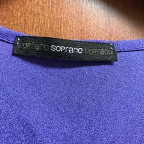 Soprano | Dark Purple Hi-Low Racerback Tank Top | Sz S - Picture 4 of 7